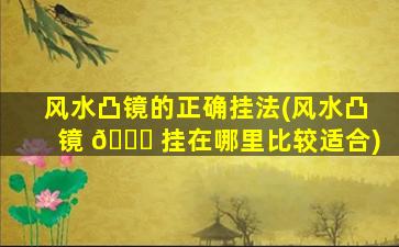 风水凸镜的正确挂法(风水凸镜 🍁 挂在哪里比较适合)